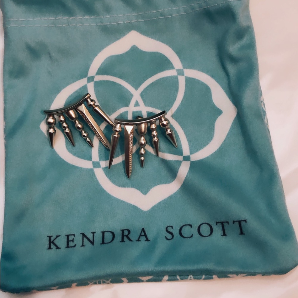 Kendra Scott gold spike earrings